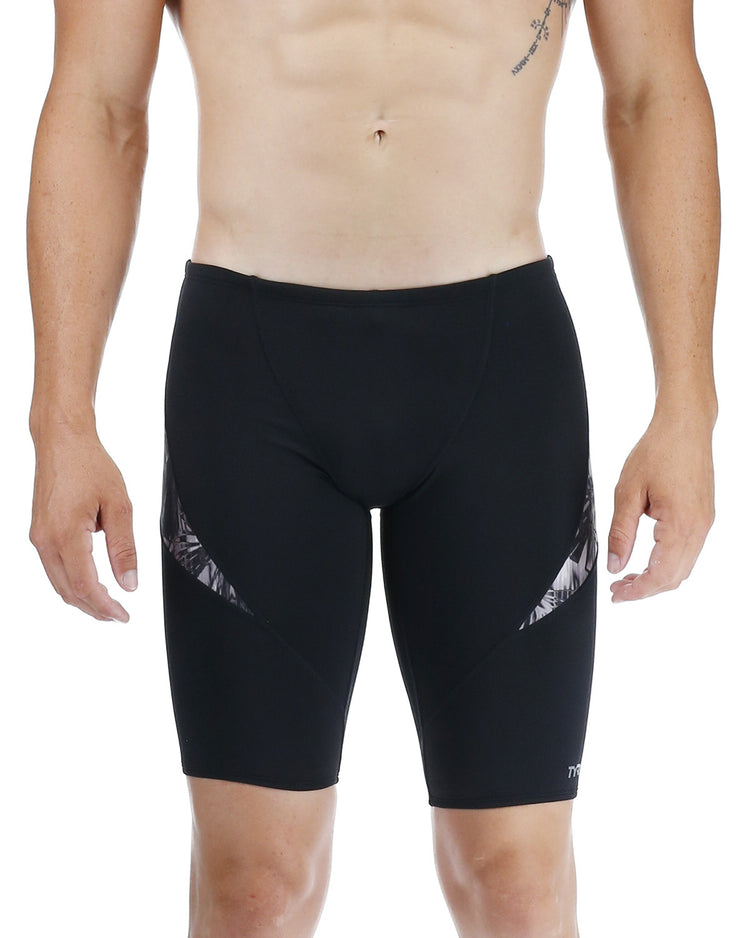 TYR Men's Fragment Curve Splice Swim Jammer Titanium