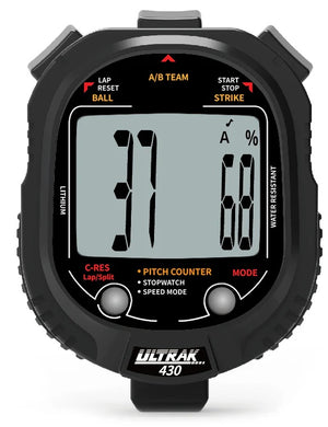 Ultrak 430 Pitch Counter with Pitch Speed Tracker & 2 Memory Stopwatch