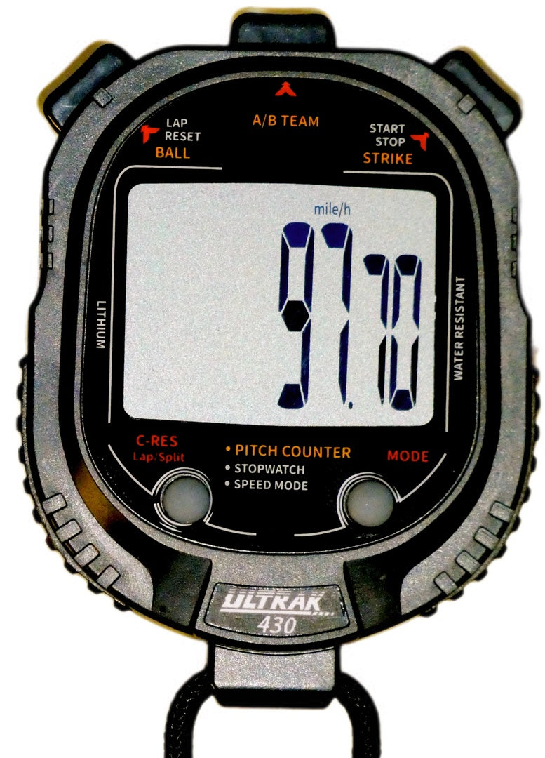 Ultrak 430 Pitch Counter with Pitch Speed Tracker & 2 Memory Stopwatch