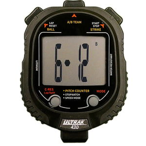 Ultrak 430 Pitch Counter with Pitch Speed Tracker & 2 Memory Stopwatch