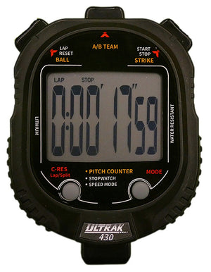 Ultrak 430 Pitch Counter with Pitch Speed Tracker & 2 Memory Stopwatch