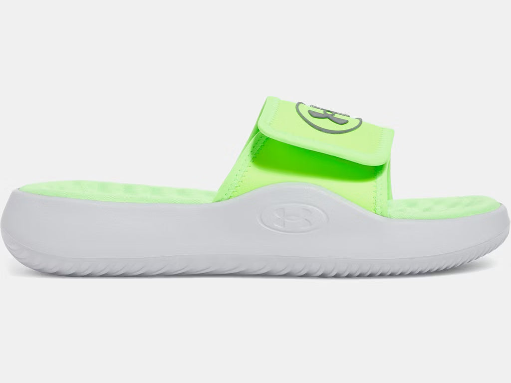 Under Armour Boy's Ignite Pro 8 Slide Sandals mod grey hyper green