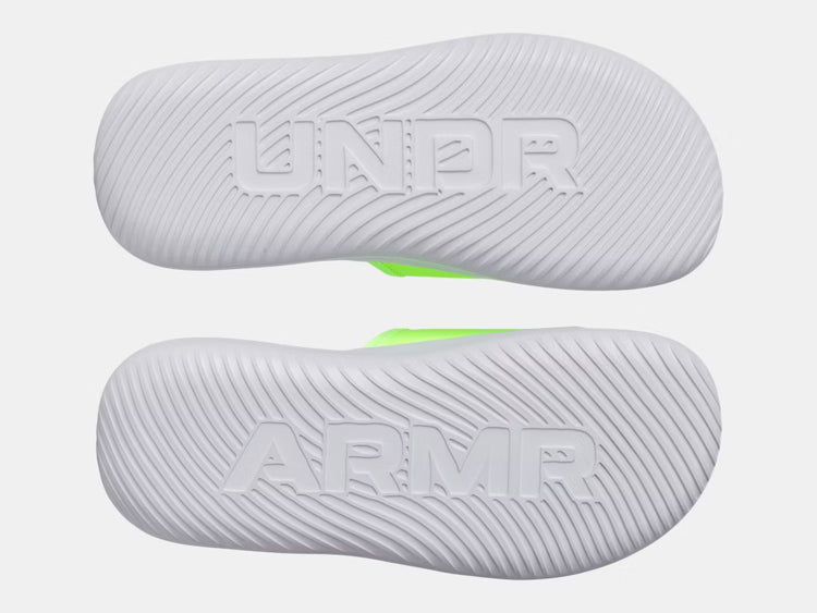 Under Armour Boy's Ignite Pro 8 Slide Sandals mod grey hyper green