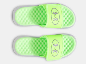 Under Armour Boy's Ignite Pro 8 Slide Sandals mod grey hyper green