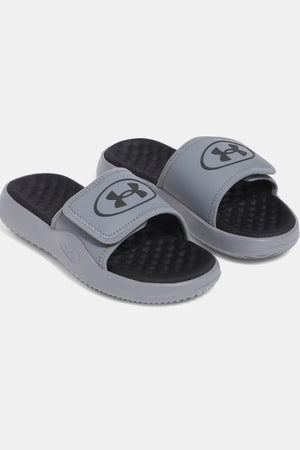 Under Armour Boy's Ignite Pro 8 Slide Sandals titan grey black
