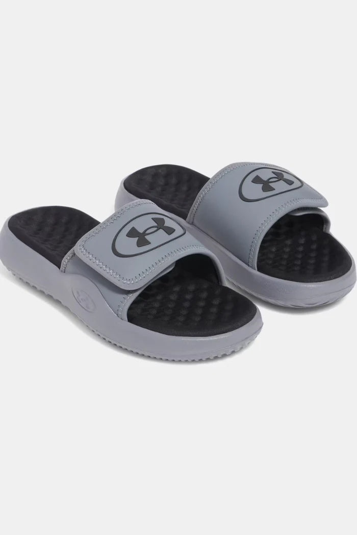 Under Armour Boy's Ignite Pro 8 Slide Sandals titan grey black