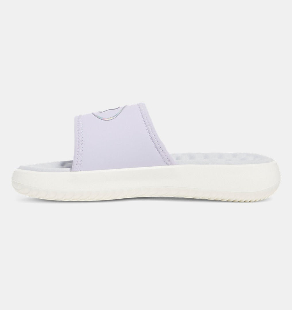 Under Armour Girl's Ignite Pro 8 Slides Sandal salt purple white quartz
