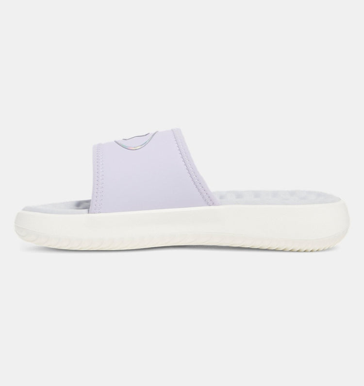Under Armour Girl's Ignite Pro 8 Slides Sandal salt purple white quartz