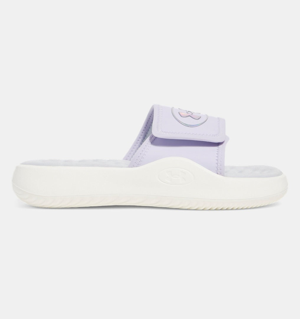 Under Armour Girl's Ignite Pro 8 Slides Sandal salt purple white quartz