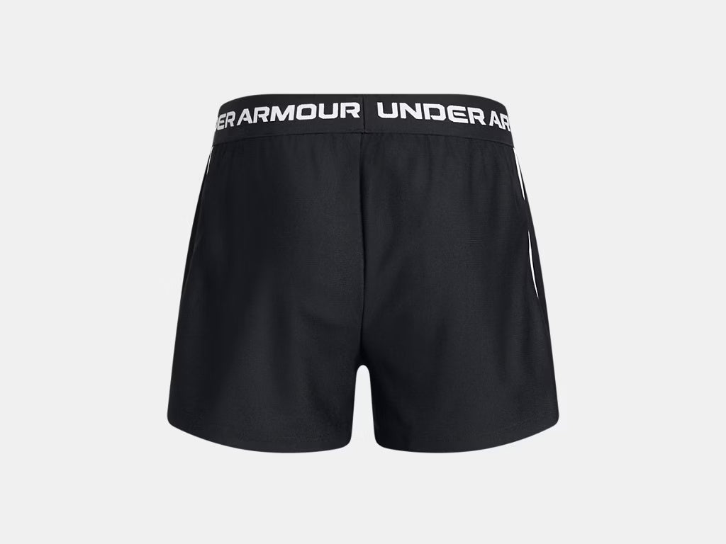 Under Armour Girl's Tech Play Up Shorts black white