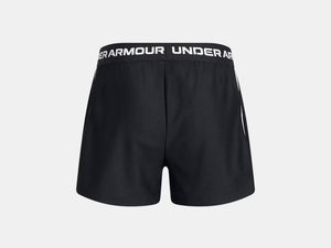Under Armour Girl's Tech Play Up Shorts black white