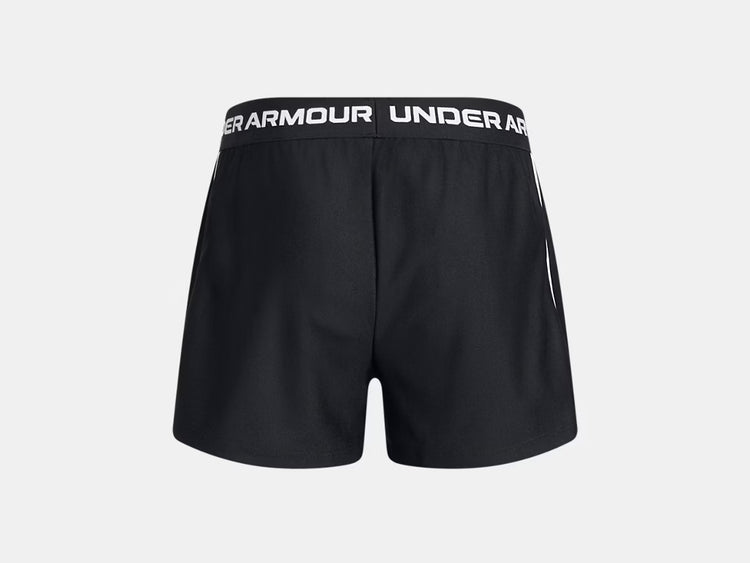 Under Armour Girl's Tech Play Up Shorts black white