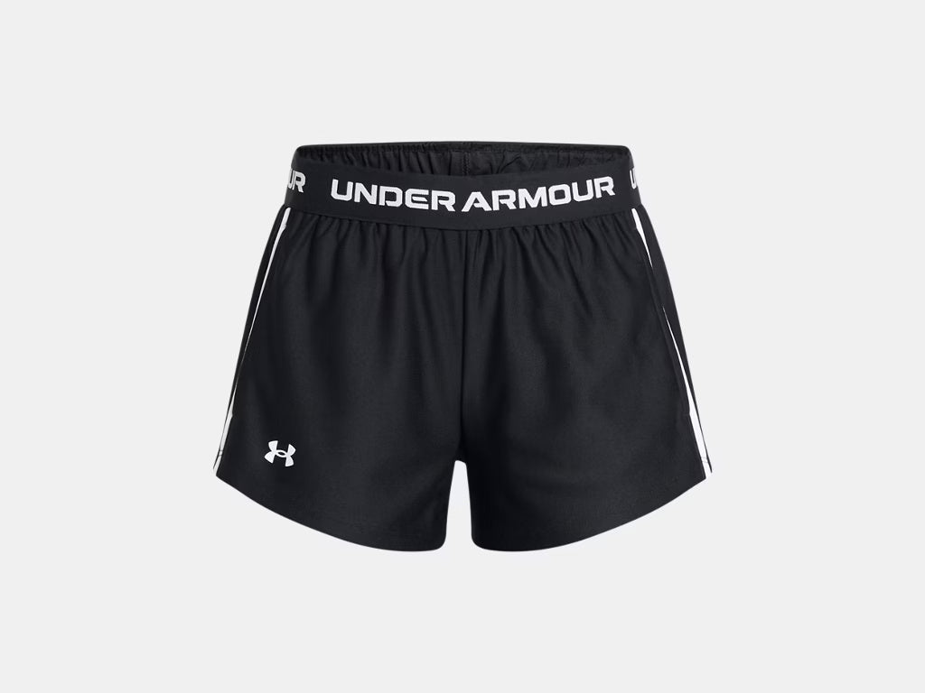 Under Armour Girl's Tech Play Up Shorts black white