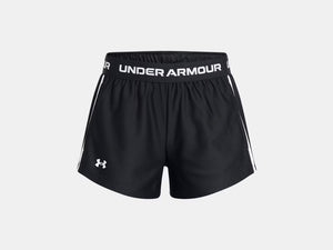 Under Armour Girl's Tech Play Up Shorts black white