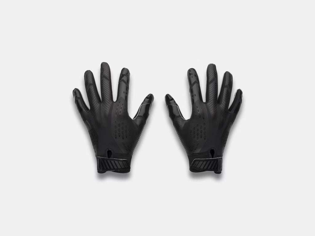Under Armour Junior Blur Football Receiver Gloves black/ metal