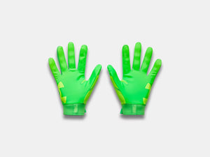 Under Armour Junior Blur Football Receiver Gloves hyper green