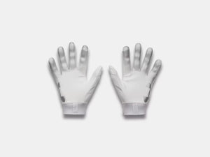 Under Armour Junior Blur Football Receiver Gloves white/ silver