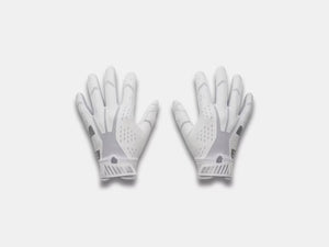 Under Armour Junior Blur Football Receiver Gloves white/ silver