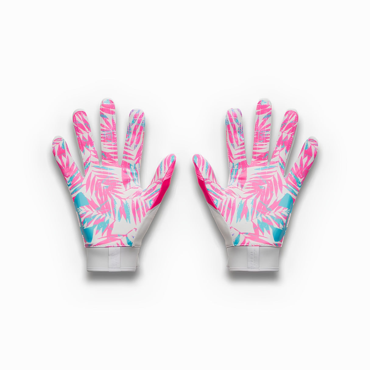 Under Armour Junior Blur LE Football Receiver Gloves white/pink