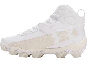 Under Armour Junior Harper 10 RM Rubber Baseball Cleats white