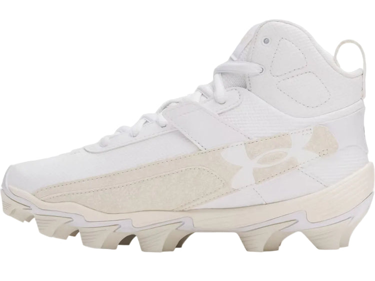 Under Armour Junior Harper 10 RM Rubber Baseball Cleats white