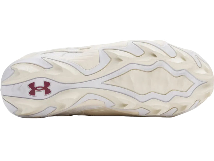 Under Armour Junior Harper 10 RM Rubber Baseball Cleats white