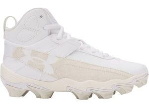 Under Armour Junior Harper 10 RM Rubber Baseball Cleats white