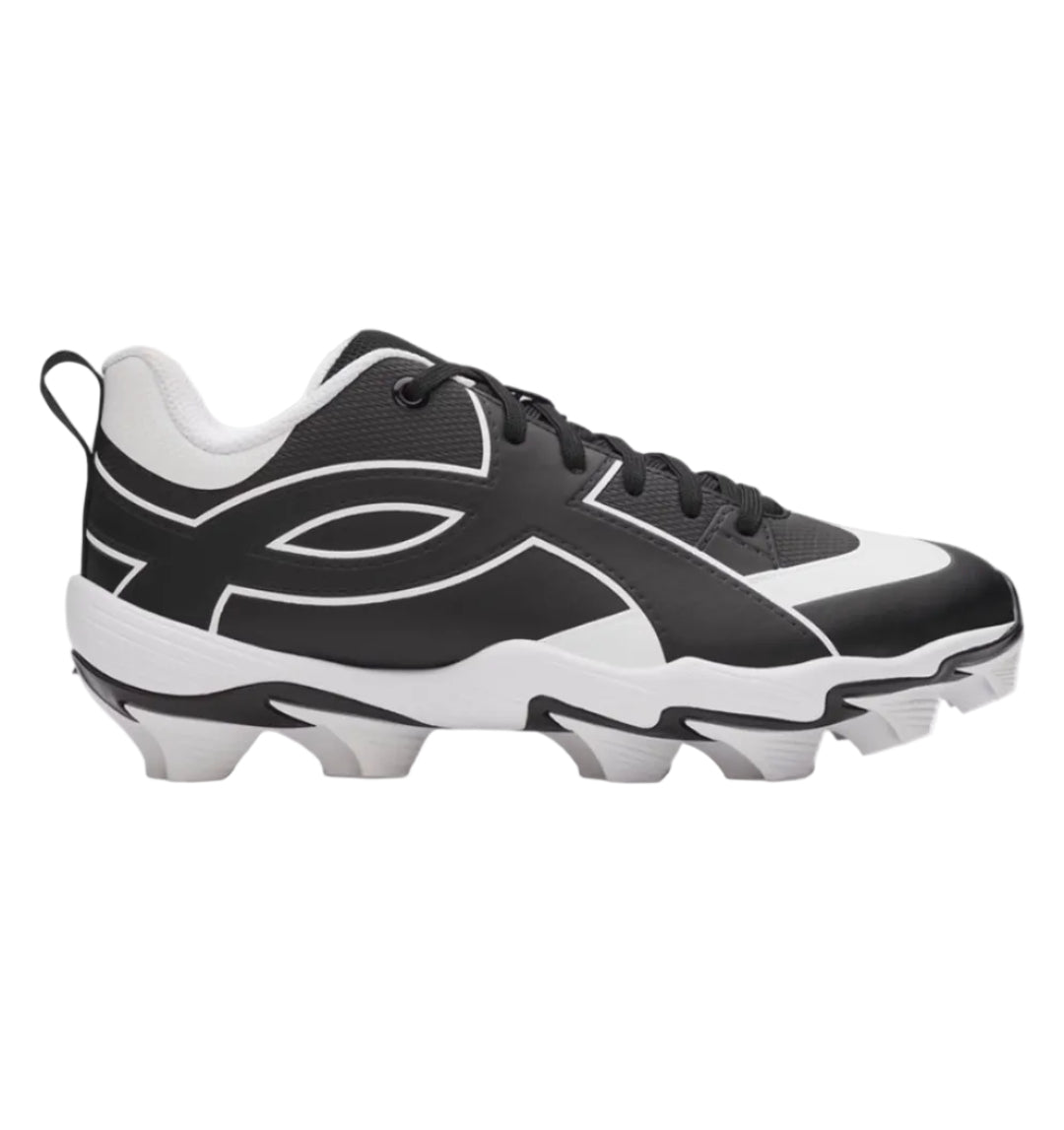 Under Armour Junior Leadoff Icon Low RM Rubber Baseball Cleats black