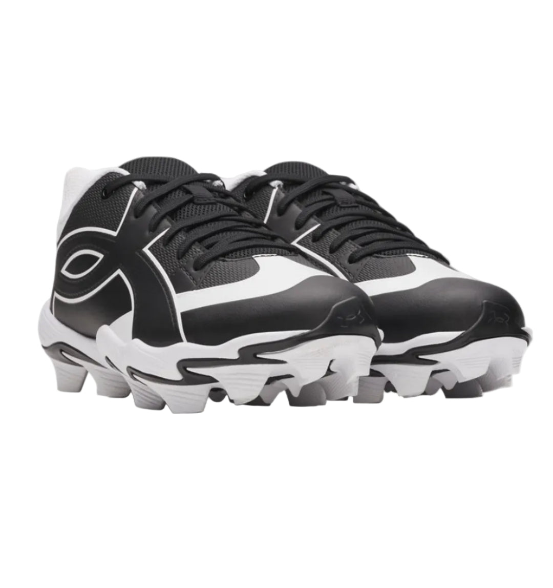 Under Armour Junior Leadoff Icon Low RM Rubber Baseball Cleats black
