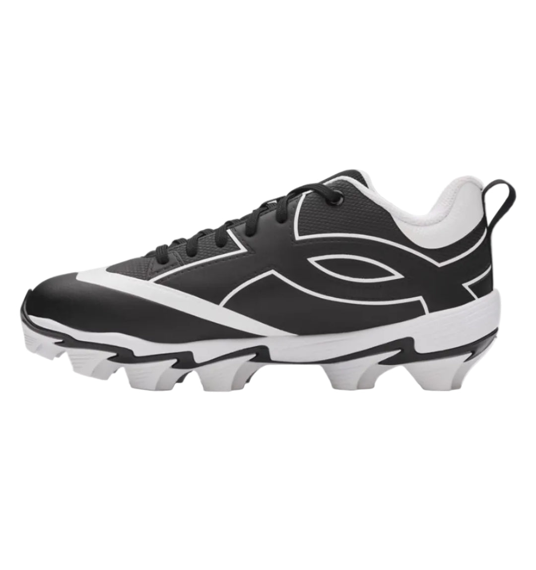 Under Armour Junior Leadoff Icon Low RM Rubber Baseball Cleats black