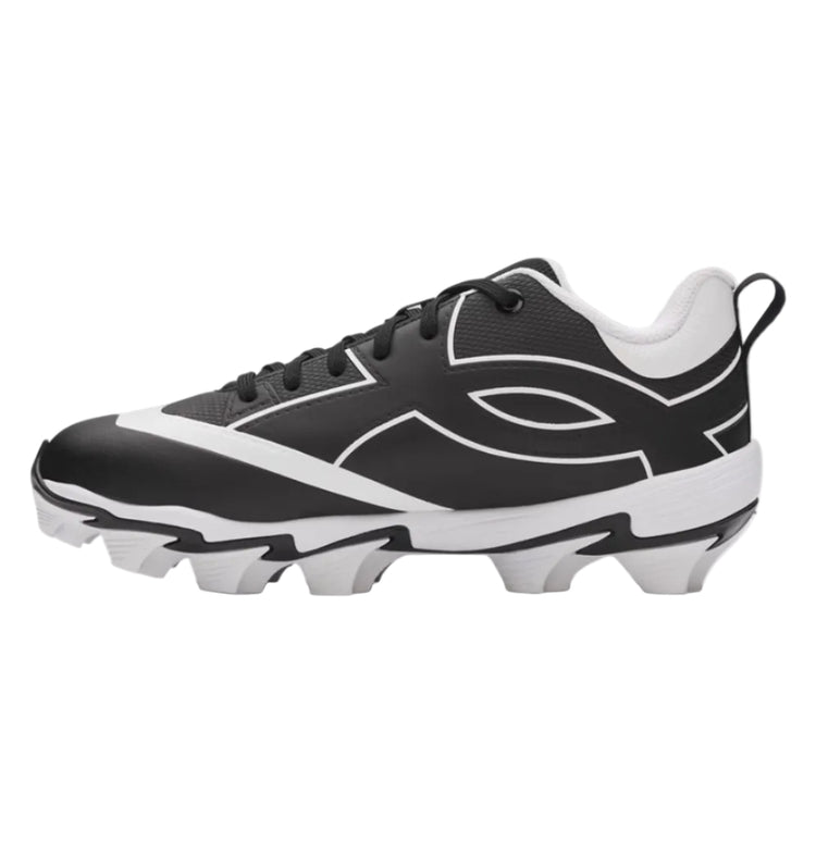 Under Armour Junior Leadoff Icon Low RM Rubber Baseball Cleats black
