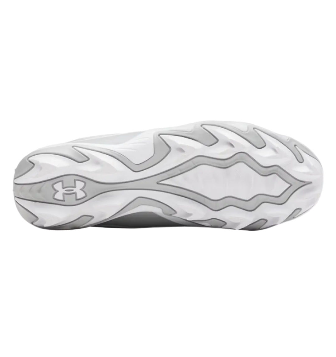 Under Armour Junior Leadoff Icon Low RM Rubber Baseball Cleats grey