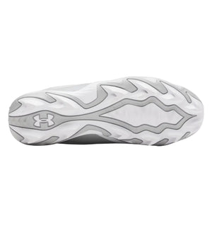 Under Armour Junior Leadoff Icon Low RM Rubber Baseball Cleats grey
