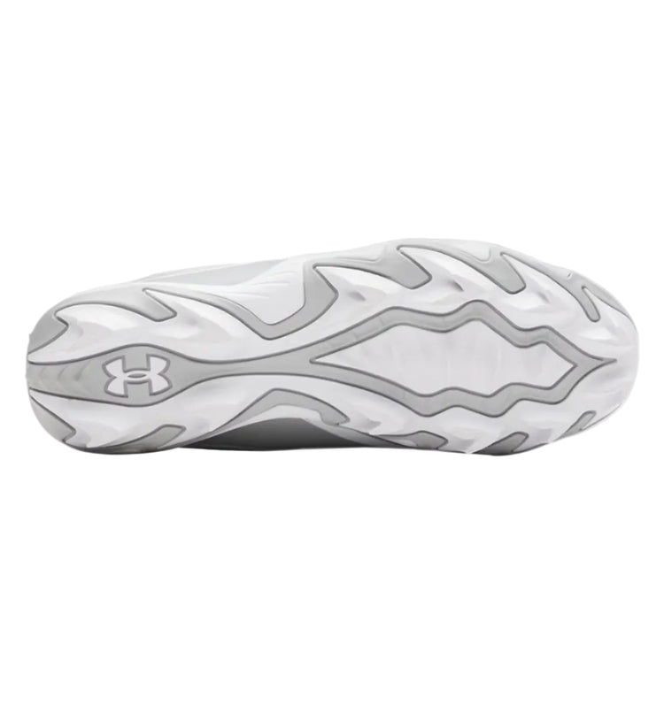Under Armour Junior Leadoff Icon Low RM Rubber Baseball Cleats grey