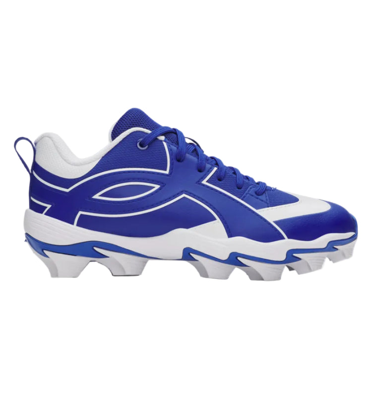 Under Armour Junior Leadoff Icon Low RM Rubber Baseball Cleats blue