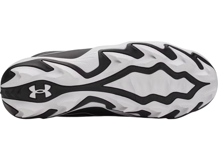 Under Armour Junior Leadoff Icon Mid RM Rubber Baseball Cleats black