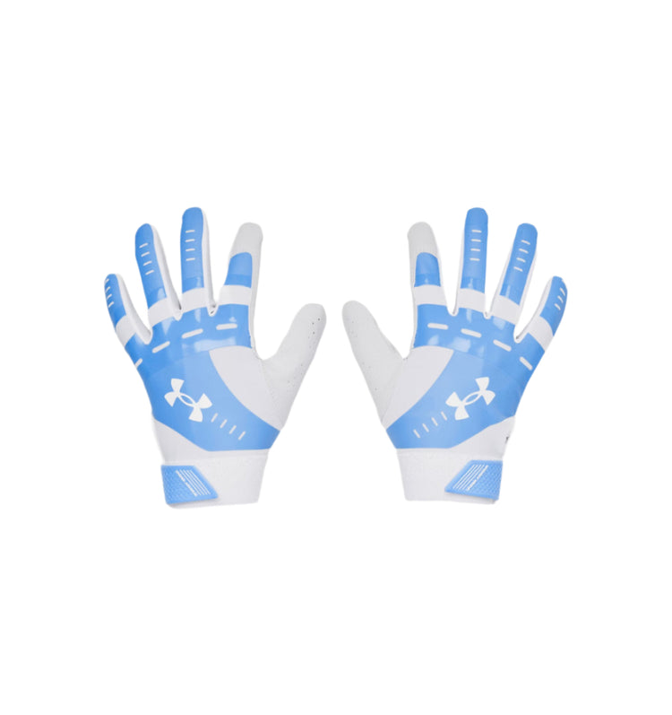 Under Armour Junior Radar Batting Gloves White/Blue