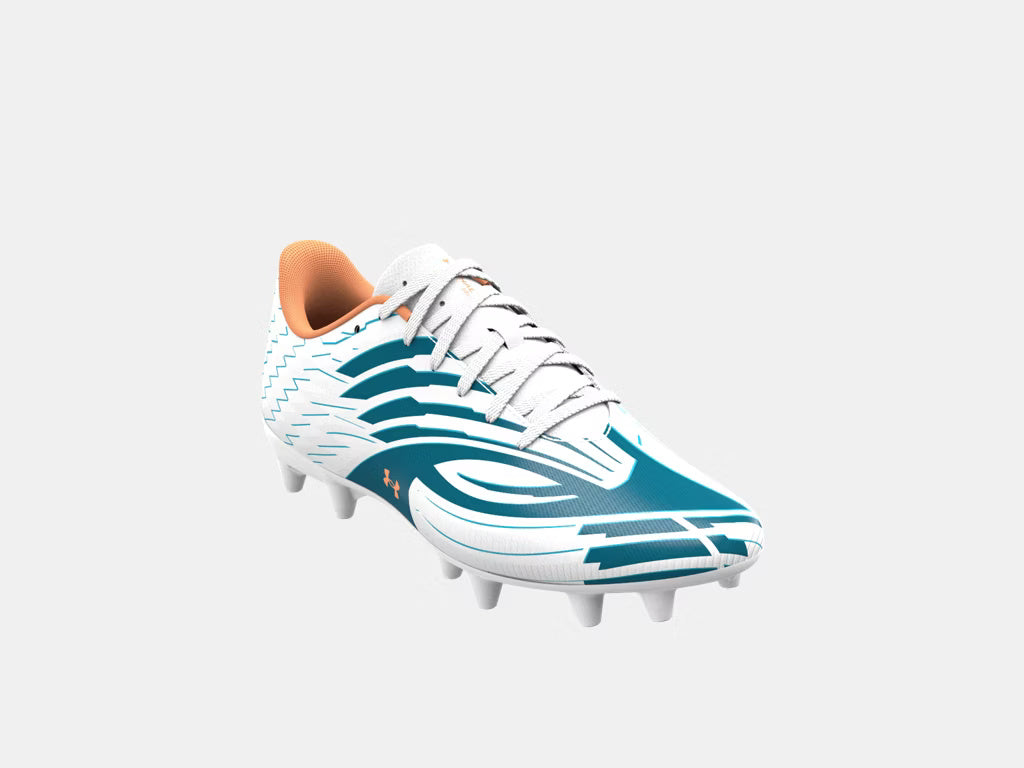 Under Armour Junior Shadow Club 4 FG Soccer Cleats white/blue