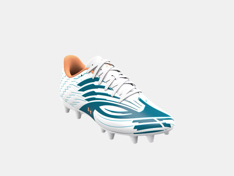 Under Armour Junior Shadow Club 4 FG Soccer Cleats white/blue