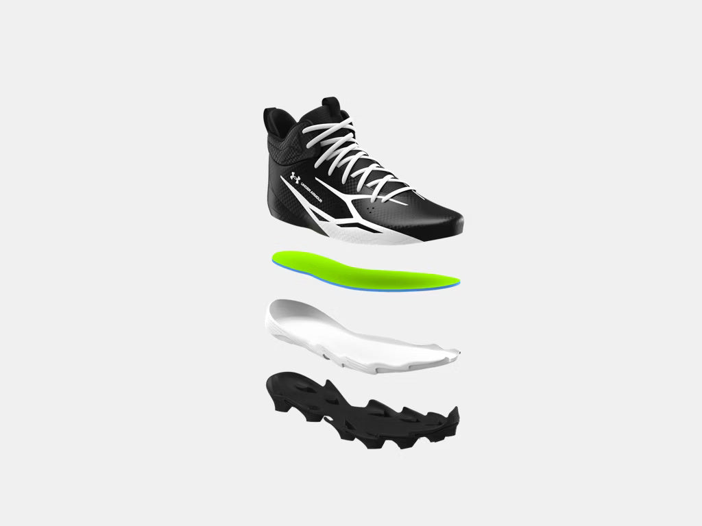 Under Armour Junior Spotlight Hammer Wide Football Cleats black