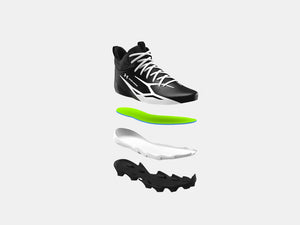 Under Armour Junior Spotlight Hammer Wide Football Cleats black