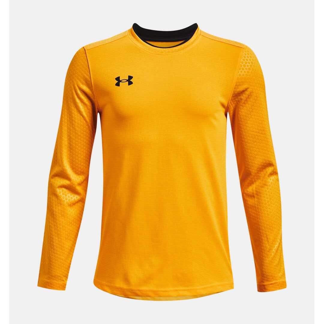 Under Armour Junior Wall GK 1364967-750 Soccer Goalkeeper Jersey Steeltown Gold