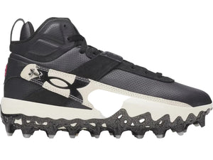 Under Armour Men's Harper 10 Pro TPU Mid Baseball Cleats black