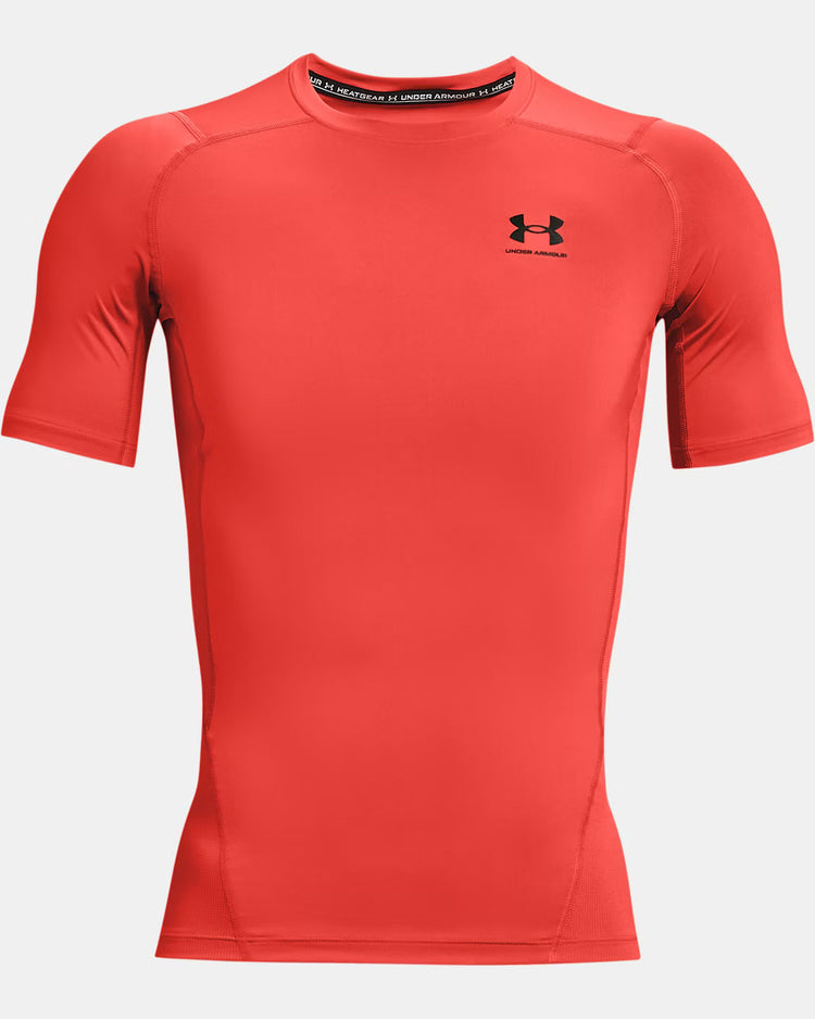 Under Armour Men's HeatGear Compression Short Sleeve Shirt dark orange