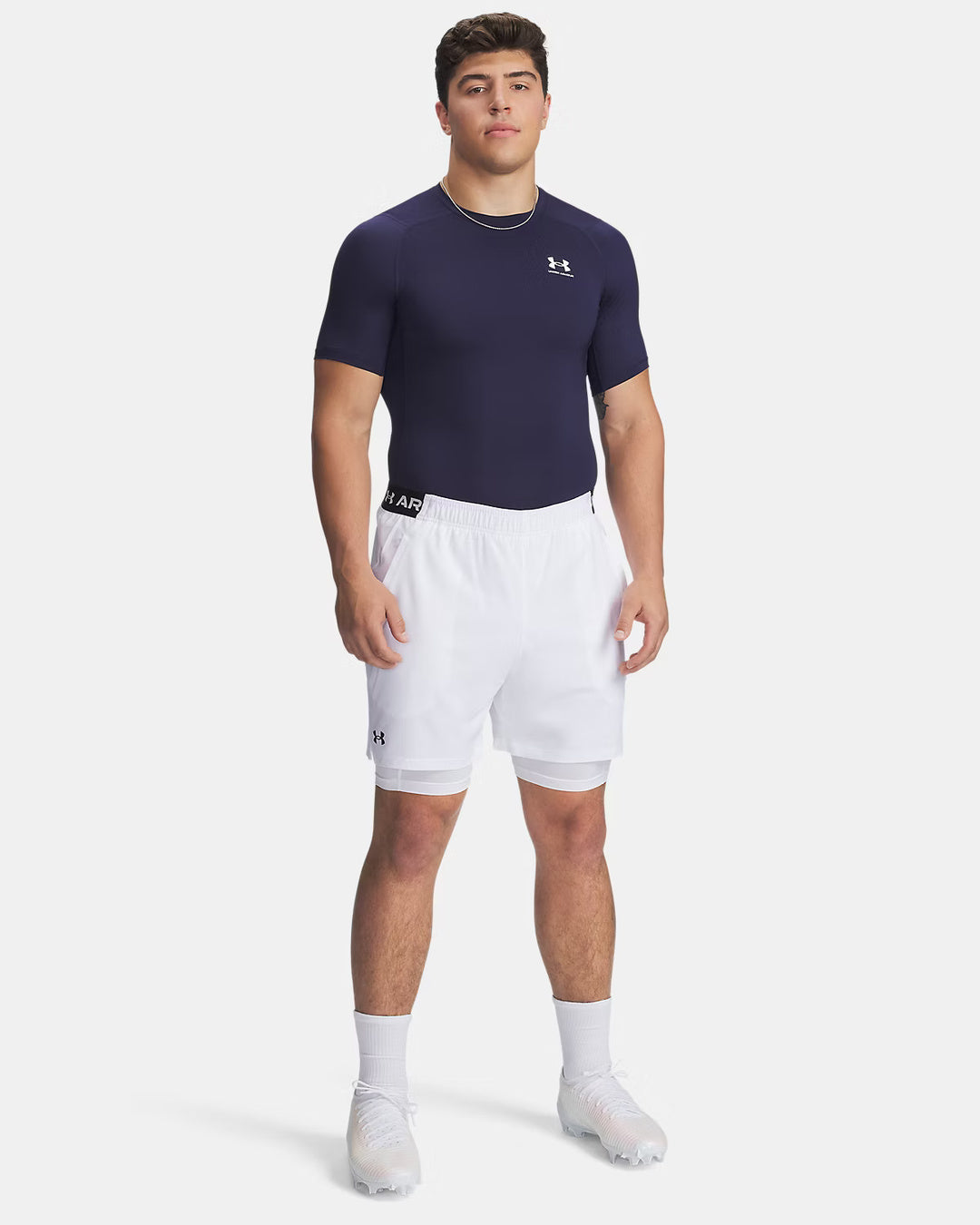 Under Armour Men's HeatGear Compression Short Sleeve Shirt navy