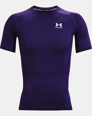 Under Armour Men's HeatGear Compression Short Sleeve Shirt purple
