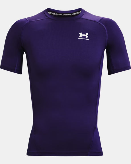 Under Armour Men's HeatGear Compression Short Sleeve Shirt purple
