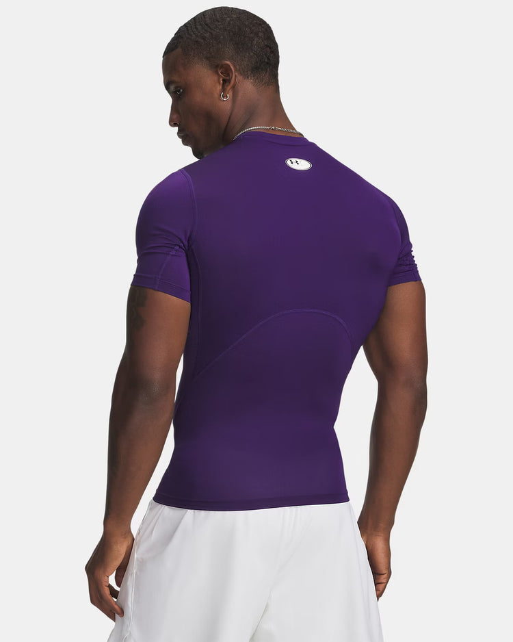 Under Armour Men's HeatGear Compression Short Sleeve Shirt purple