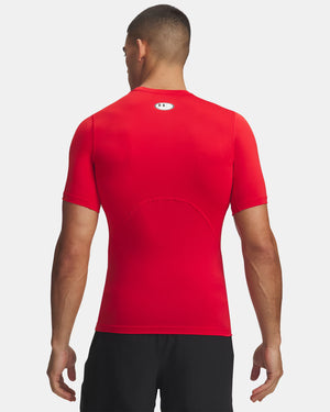 Under Armour Men's HeatGear Compression Short Sleeve Shirt red
