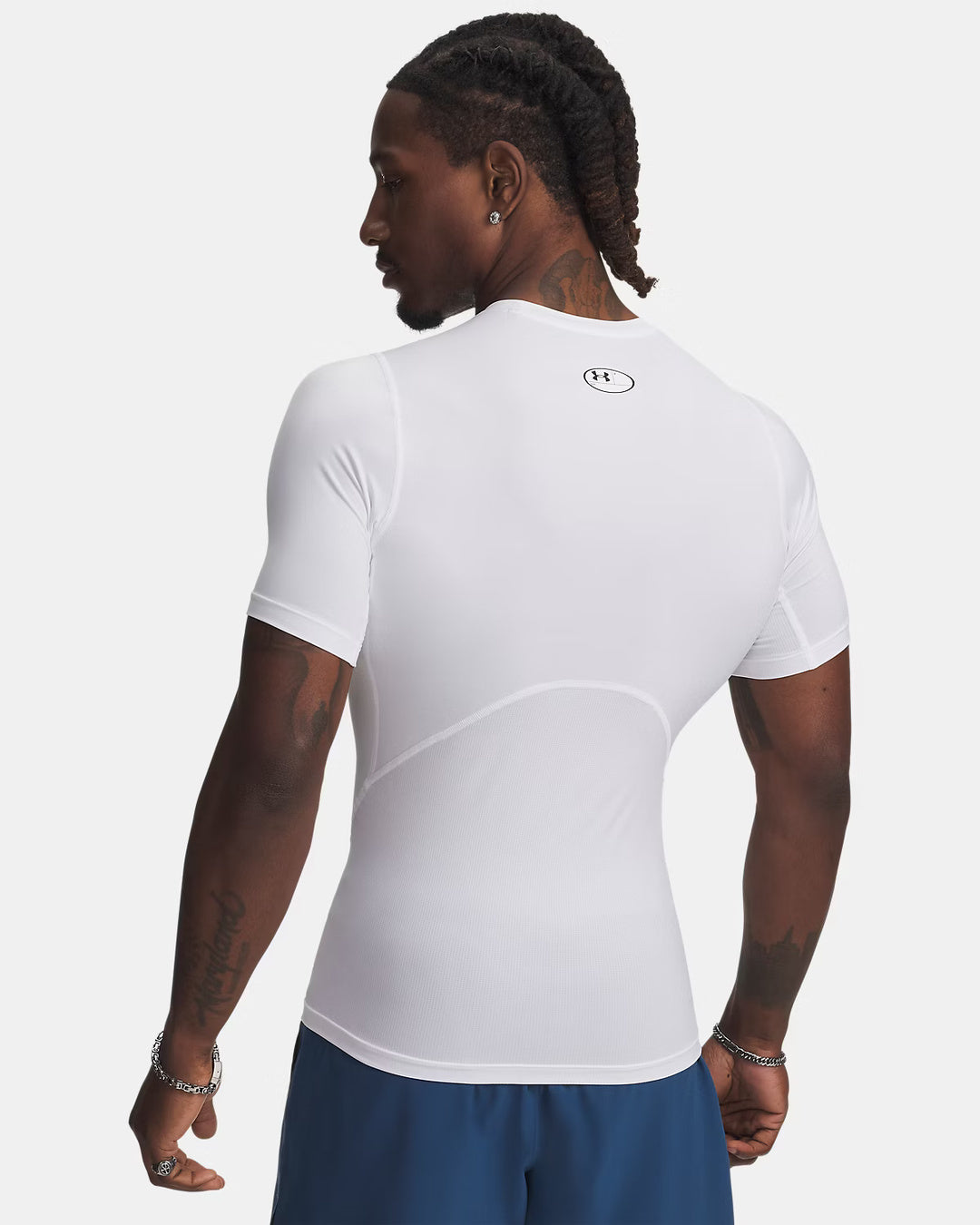 Under Armour Men's HeatGear Compression Short Sleeve Shirt white